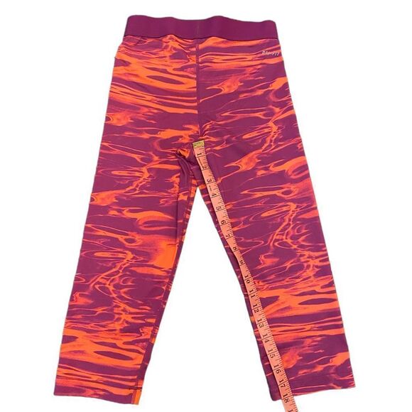 Nike womens Pro Orange Purple Swirl Capri Legging Small - Picture 5 of 8
